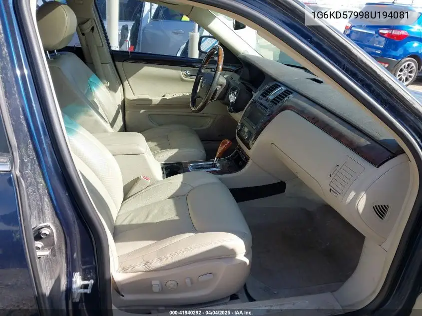 2008 Cadillac Dts 1Se VIN: 1G6KD57998U194081 Lot: 41940292