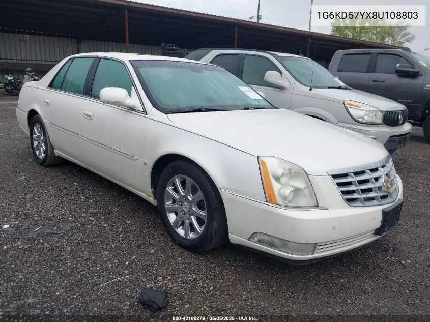 2008 Cadillac Dts 1Sc VIN: 1G6KD57YX8U108803 Lot: 42168279