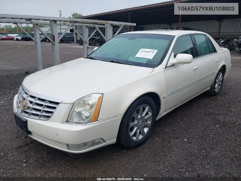 2008 Cadillac Dts 1Sc VIN: 1G6KD57YX8U108803 Lot: 42168279