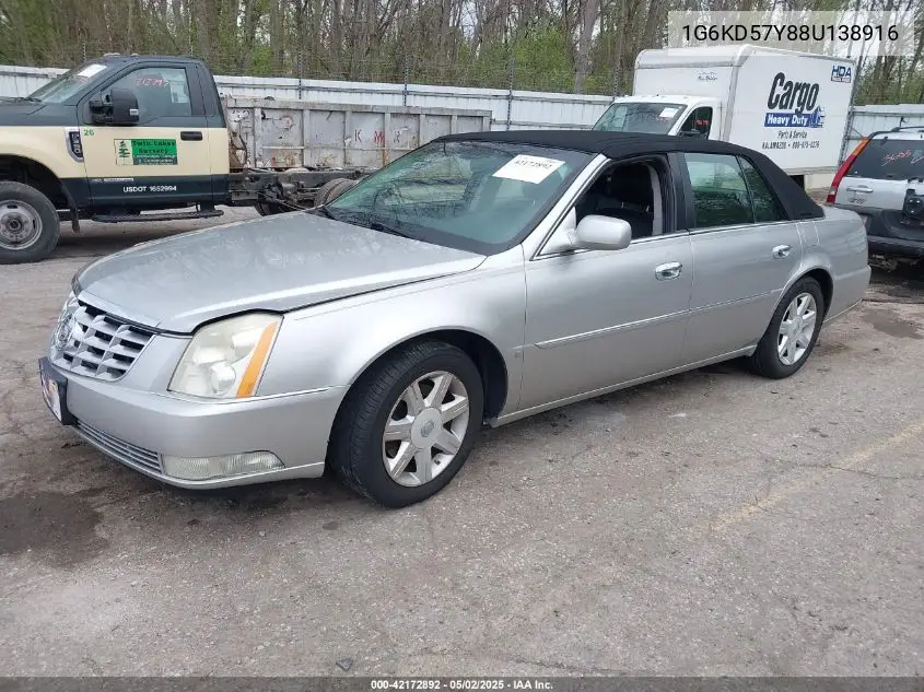 2008 Cadillac Dts 1Sa VIN: 1G6KD57Y88U138916 Lot: 42172892