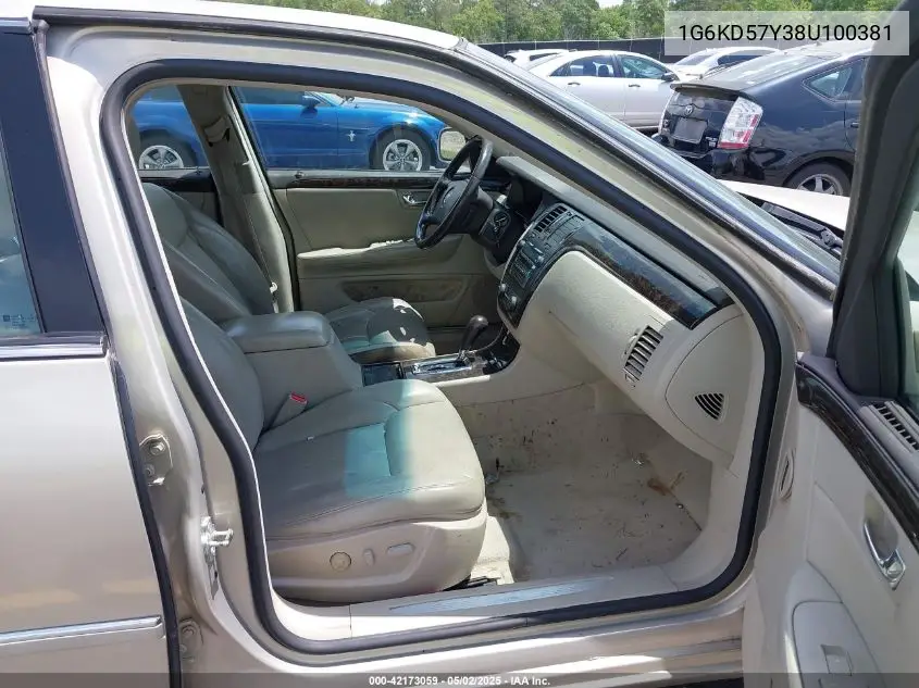 2008 Cadillac Dts 1Sa VIN: 1G6KD57Y38U100381 Lot: 42173059