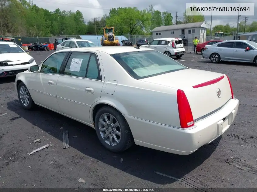 2008 Cadillac Dts 1Sc VIN: 1G6KD57Y68U169694 Lot: 42196297