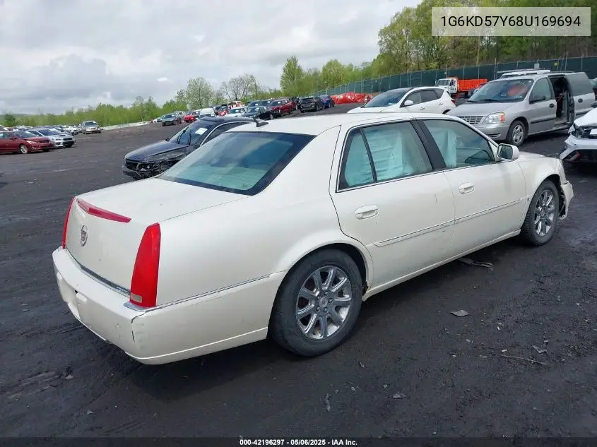 2008 Cadillac Dts 1Sc VIN: 1G6KD57Y68U169694 Lot: 42196297