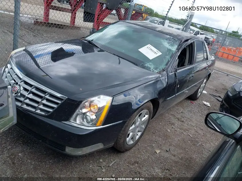 2008 Cadillac Dts 1Sc VIN: 1G6KD57Y98U102801 Lot: 42204185