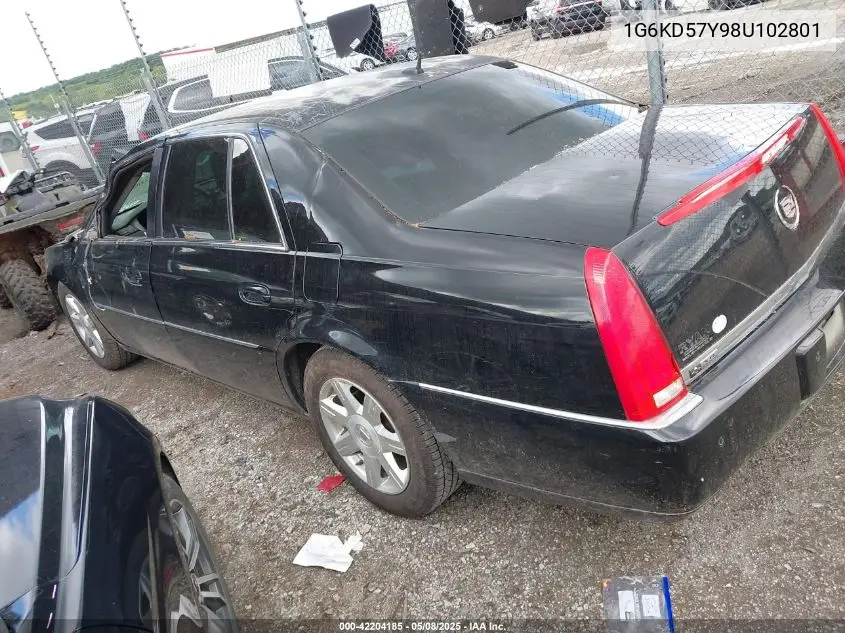 2008 Cadillac Dts 1Sc VIN: 1G6KD57Y98U102801 Lot: 42204185