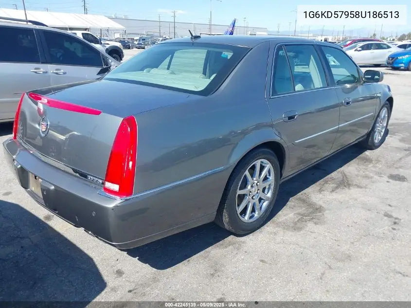 2008 Cadillac Dts 1Se VIN: 1G6KD57958U186513 Lot: 42245139