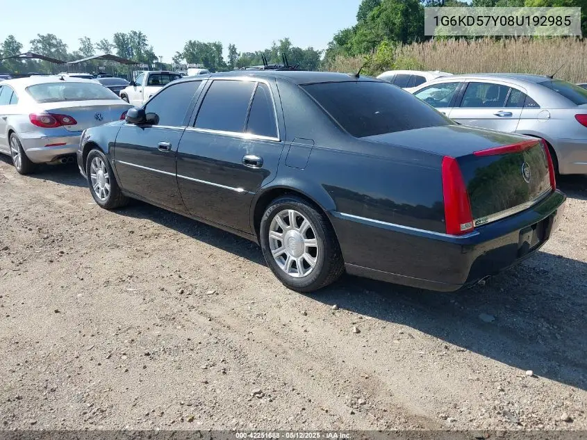 2008 Cadillac Dts 1Sc VIN: 1G6KD57Y08U192985 Lot: 42251688