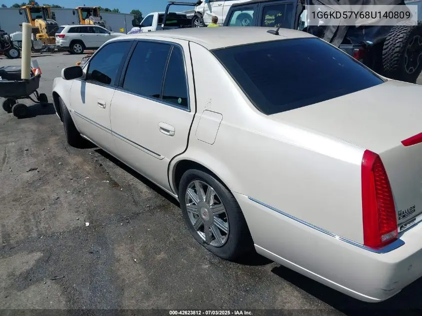 2008 Cadillac Dts 1Sd VIN: 1G6KD57Y68U140809 Lot: 42623812