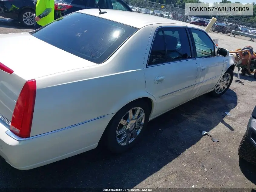 2008 Cadillac Dts 1Sd VIN: 1G6KD57Y68U140809 Lot: 42623812