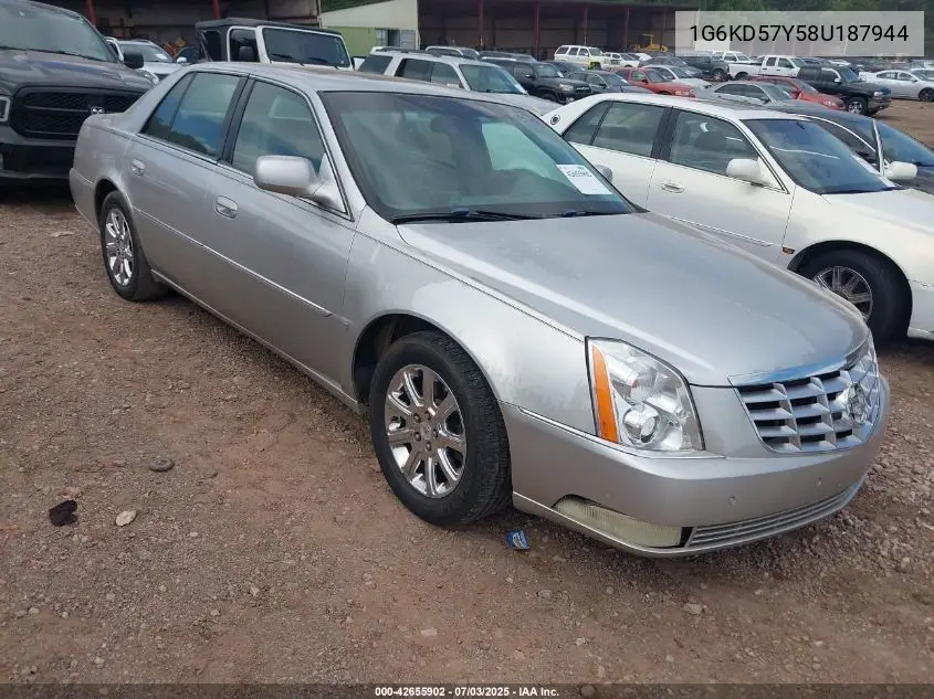 2008 Cadillac Dts 1Sb VIN: 1G6KD57Y58U187944 Lot: 42655902