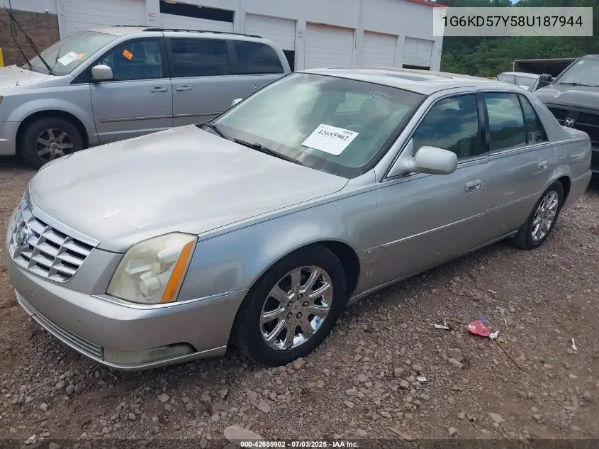 2008 Cadillac Dts 1Sb VIN: 1G6KD57Y58U187944 Lot: 42655902