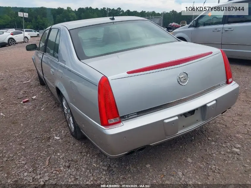2008 Cadillac Dts 1Sb VIN: 1G6KD57Y58U187944 Lot: 42655902