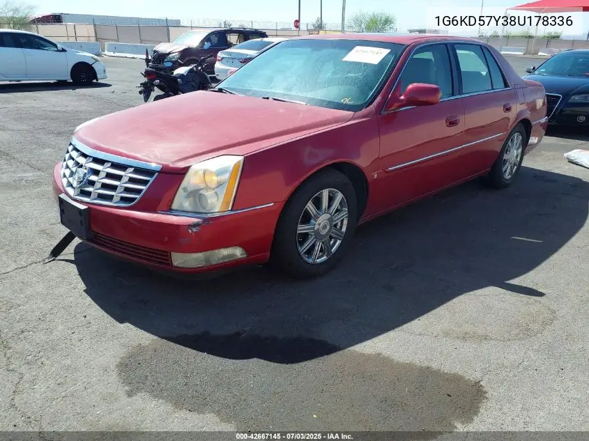 2008 Cadillac Dts 1Sb VIN: 1G6KD57Y38U178336 Lot: 42667145