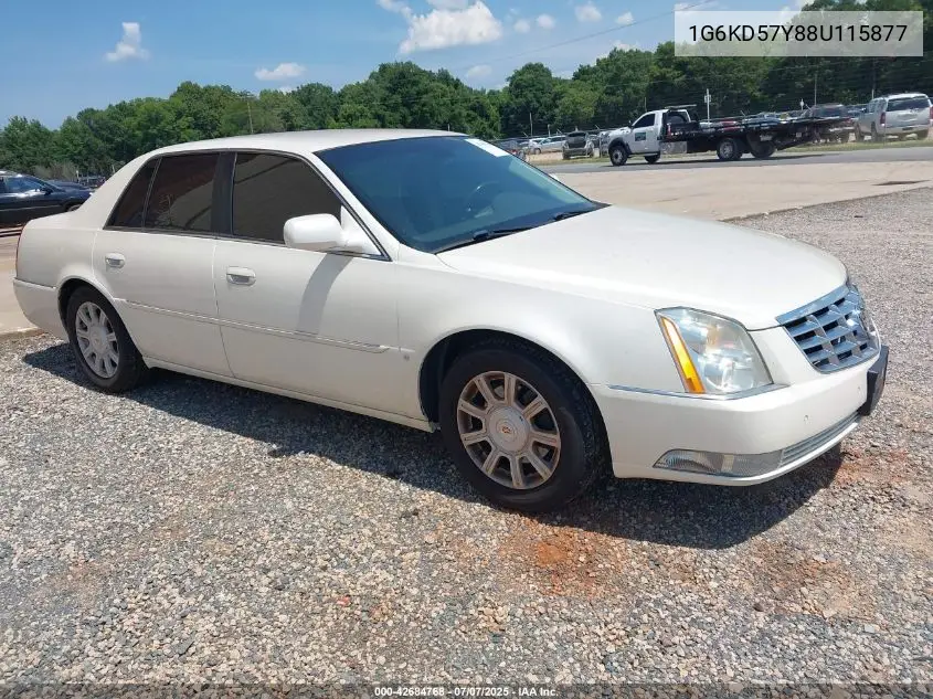 2008 Cadillac Dts 1Sb VIN: 1G6KD57Y88U115877 Lot: 42684768