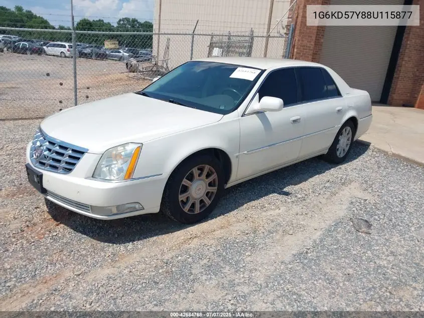 2008 Cadillac Dts 1Sb VIN: 1G6KD57Y88U115877 Lot: 42684768