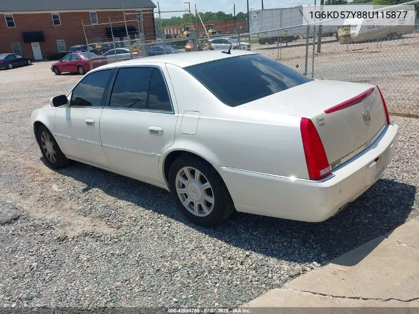 2008 Cadillac Dts 1Sb VIN: 1G6KD57Y88U115877 Lot: 42684768