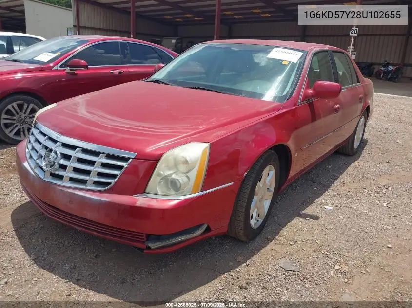 2008 Cadillac Dts 1Sc VIN: 1G6KD57Y28U102655 Lot: 42685025