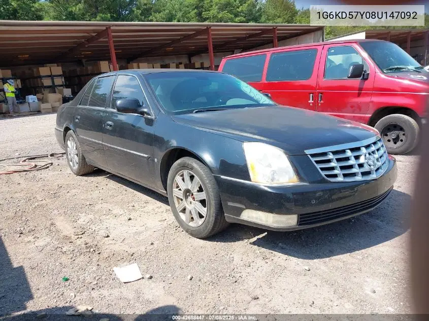 2008 Cadillac Dts 1Sb VIN: 1G6KD57Y08U147092 Lot: 42688447
