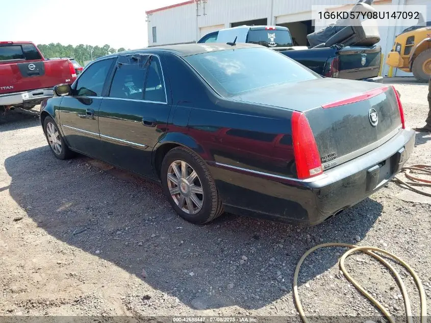 2008 Cadillac Dts 1Sb VIN: 1G6KD57Y08U147092 Lot: 42688447