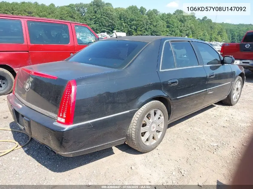 2008 Cadillac Dts 1Sb VIN: 1G6KD57Y08U147092 Lot: 42688447