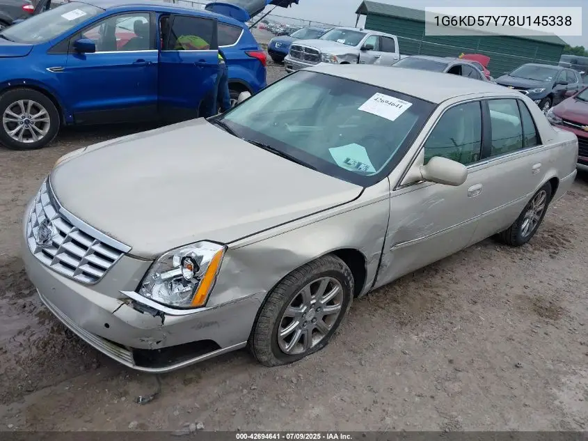 2008 Cadillac Dts 1Sb VIN: 1G6KD57Y78U145338 Lot: 42694641