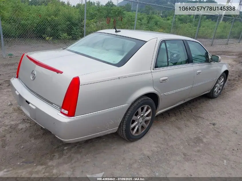2008 Cadillac Dts 1Sb VIN: 1G6KD57Y78U145338 Lot: 42694641