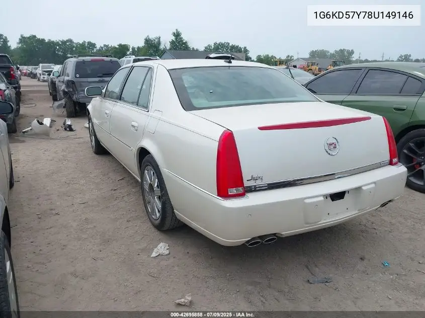 2008 Cadillac Dts 1Sd VIN: 1G6KD57Y78U149146 Lot: 42695858