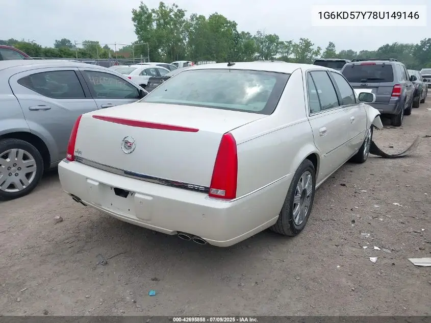 2008 Cadillac Dts 1Sd VIN: 1G6KD57Y78U149146 Lot: 42695858