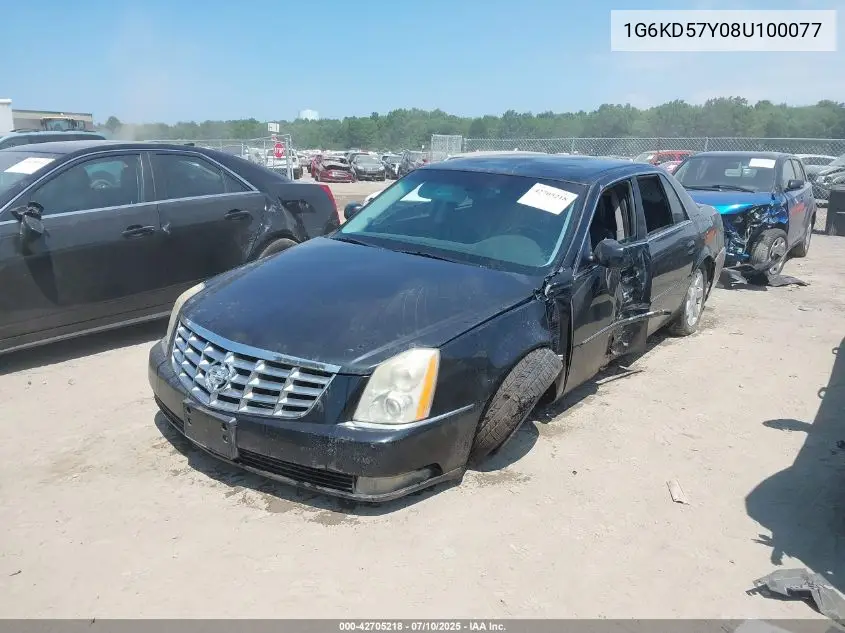 2008 Cadillac Dts 1Sa VIN: 1G6KD57Y08U100077 Lot: 42705218
