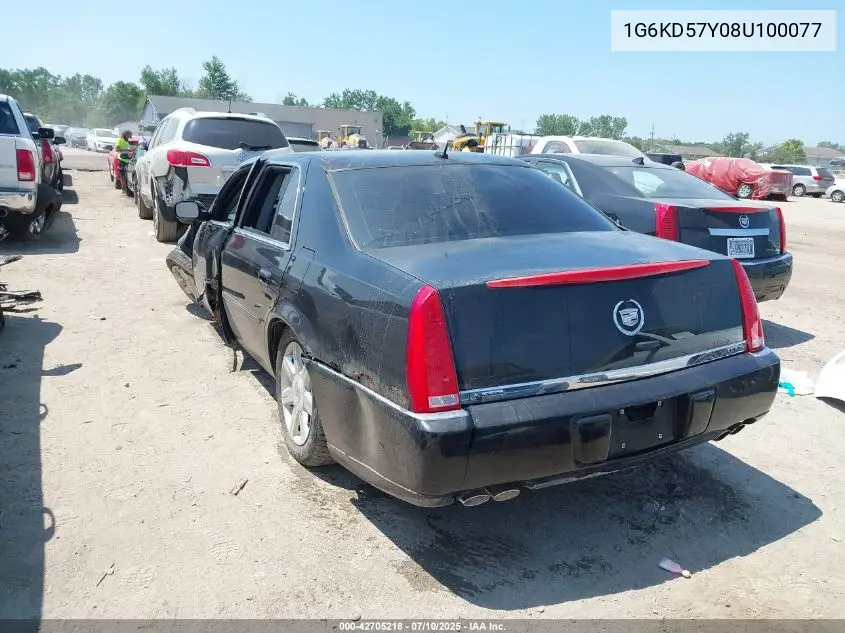 2008 Cadillac Dts 1Sa VIN: 1G6KD57Y08U100077 Lot: 42705218