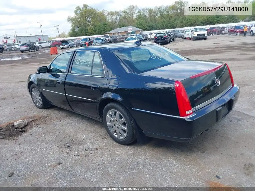 2009 Cadillac Dts 1Sd VIN: 1G6KD57Y29U141800 Lot: 42190874