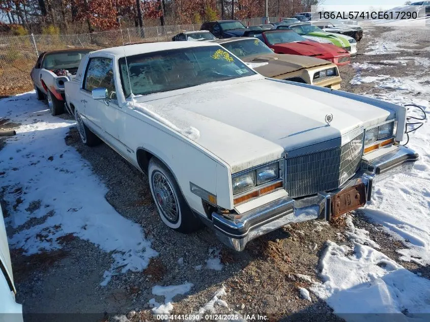 1982 Cadillac Eldorado VIN: 1G6AL5741CE617290 Lot: 41415890