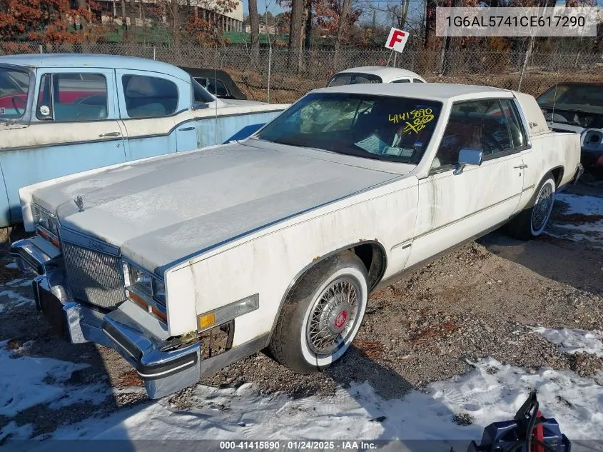 1982 Cadillac Eldorado VIN: 1G6AL5741CE617290 Lot: 41415890