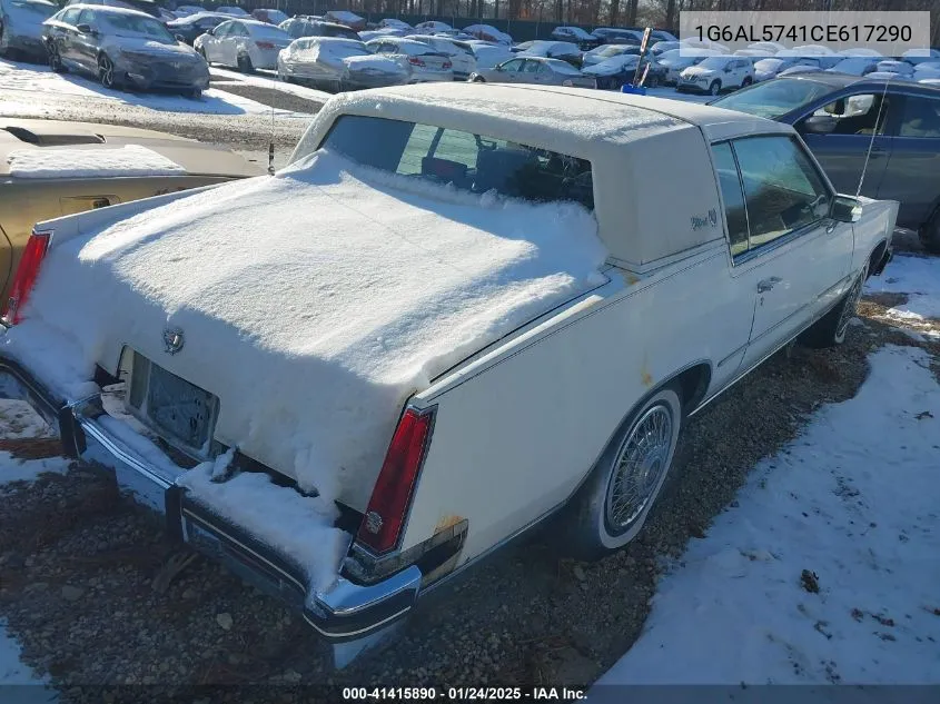 1982 Cadillac Eldorado VIN: 1G6AL5741CE617290 Lot: 41415890
