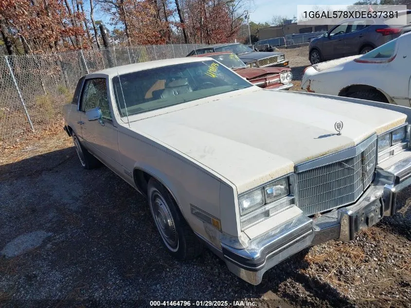 1983 Cadillac Eldorado VIN: 1G6AL578XDE637381 Lot: 41464796