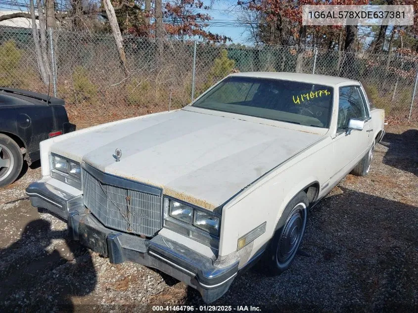 1983 Cadillac Eldorado VIN: 1G6AL578XDE637381 Lot: 41464796