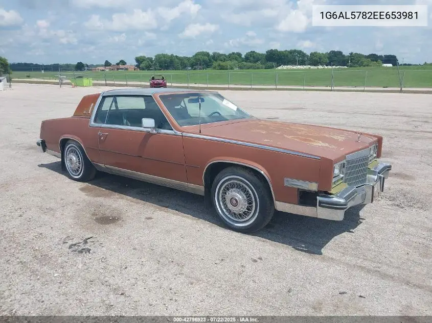 1984 Cadillac Eldorado VIN: 1G6AL5782EE653981 Lot: 42796923