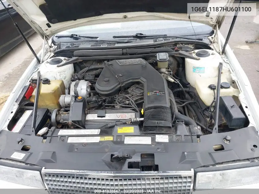 1987 Cadillac Eldorado VIN: 1G6EL1187HU601100 Lot: 41838647