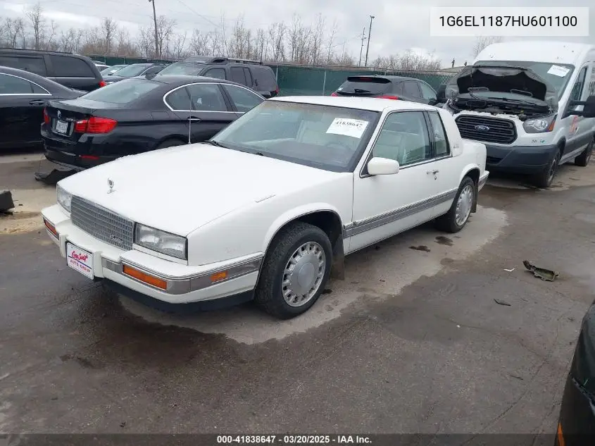 1987 Cadillac Eldorado VIN: 1G6EL1187HU601100 Lot: 41838647