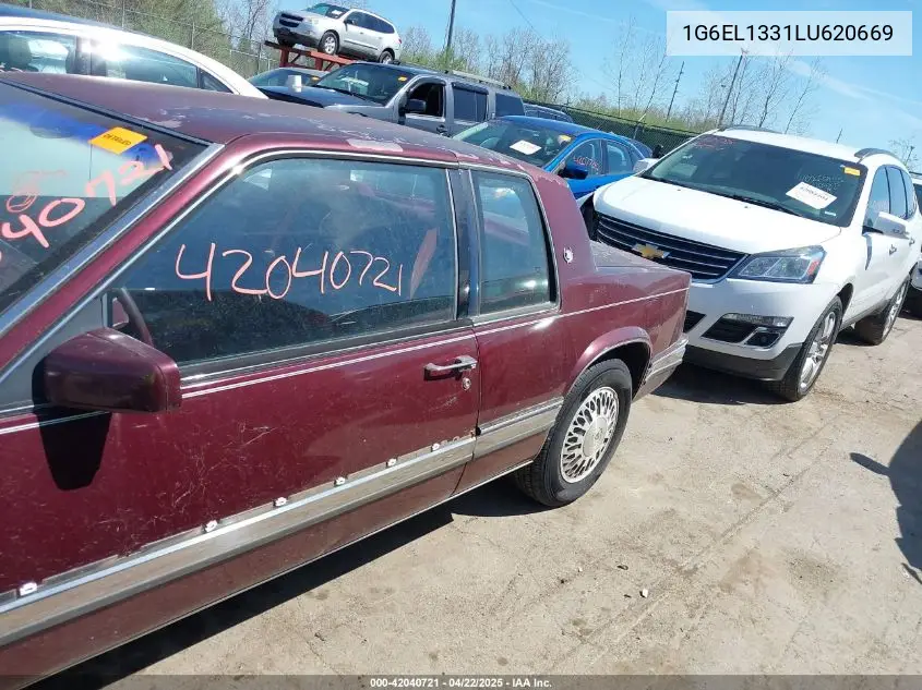 1990 Cadillac Eldorado VIN: 1G6EL1331LU620669 Lot: 42040721
