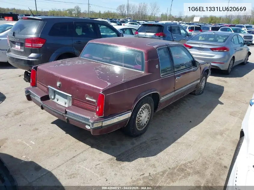 1990 Cadillac Eldorado VIN: 1G6EL1331LU620669 Lot: 42040721