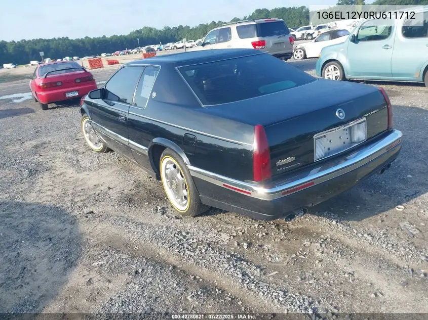 1994 Cadillac Eldorado VIN: 1G6EL12Y0RU611712 Lot: 42780821