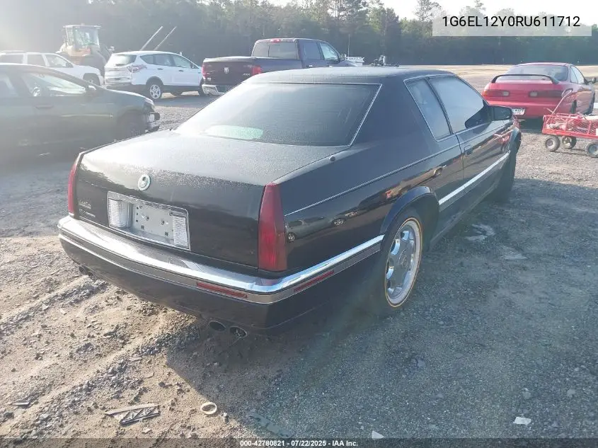 1994 Cadillac Eldorado VIN: 1G6EL12Y0RU611712 Lot: 42780821