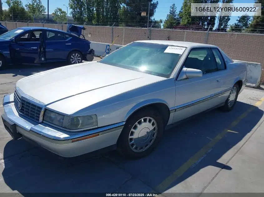1994 Cadillac Eldorado VIN: 1G6EL12Y0RU600922 Lot: 42818110