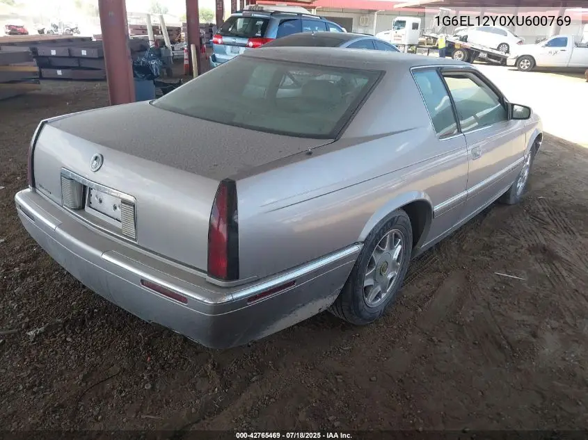 1999 Cadillac Eldorado Standard VIN: 1G6EL12Y0XU600769 Lot: 42765469