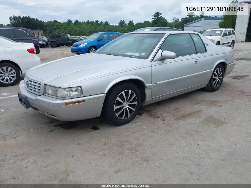 2001 Cadillac Eldorado Etc VIN: 1G6ET12911B109848 Lot: 42711451