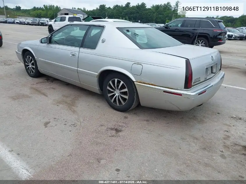 2001 Cadillac Eldorado Etc VIN: 1G6ET12911B109848 Lot: 42711451