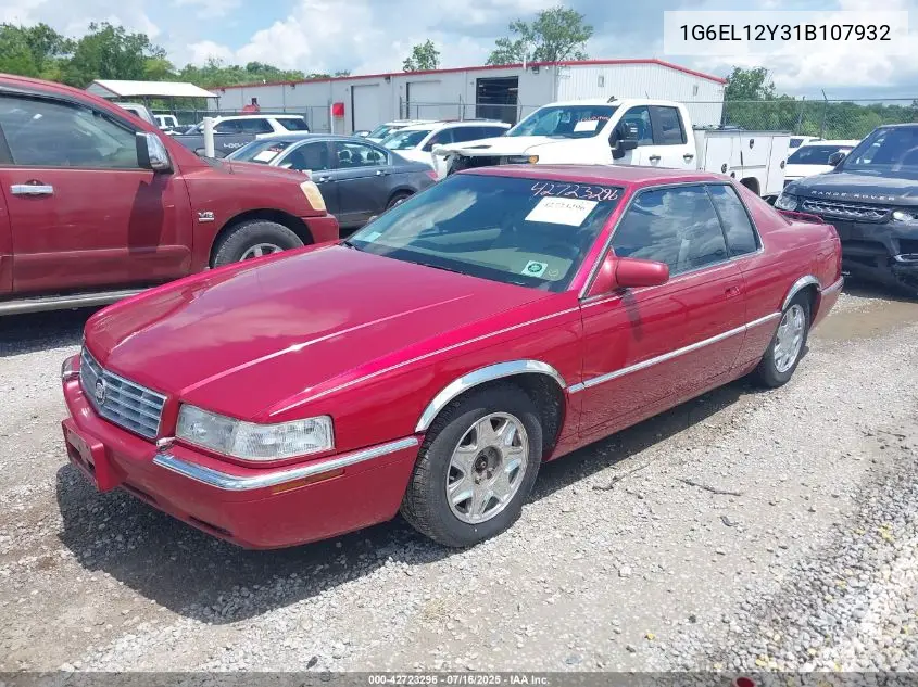 2001 Cadillac Eldorado Esc VIN: 1G6EL12Y31B107932 Lot: 42723296