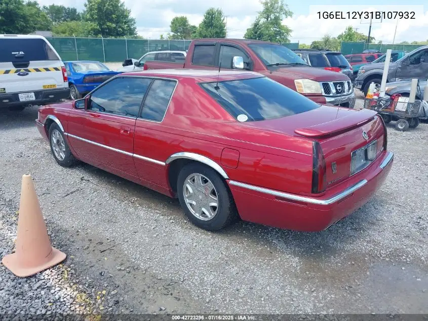 2001 Cadillac Eldorado Esc VIN: 1G6EL12Y31B107932 Lot: 42723296