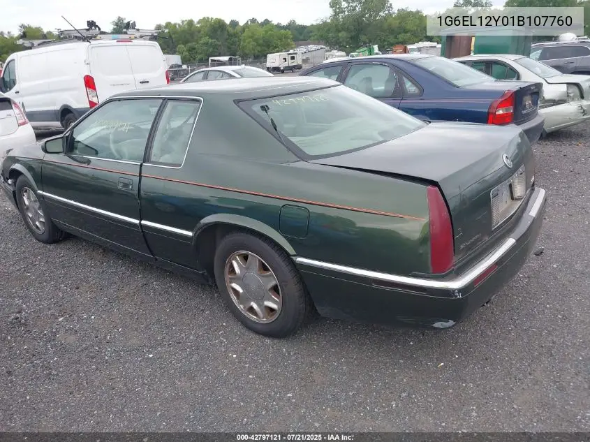 2001 Cadillac Eldorado Esc VIN: 1G6EL12Y01B107760 Lot: 42797121